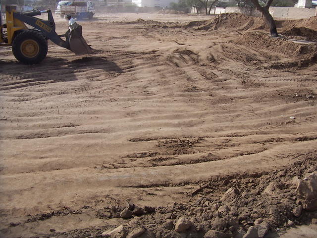 spianamento del terreno 